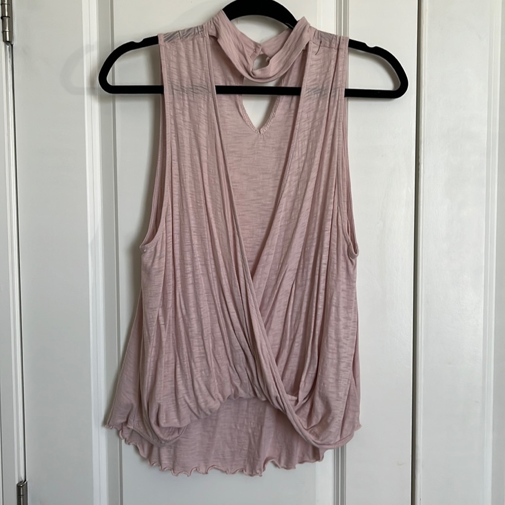 Light pink open tank top